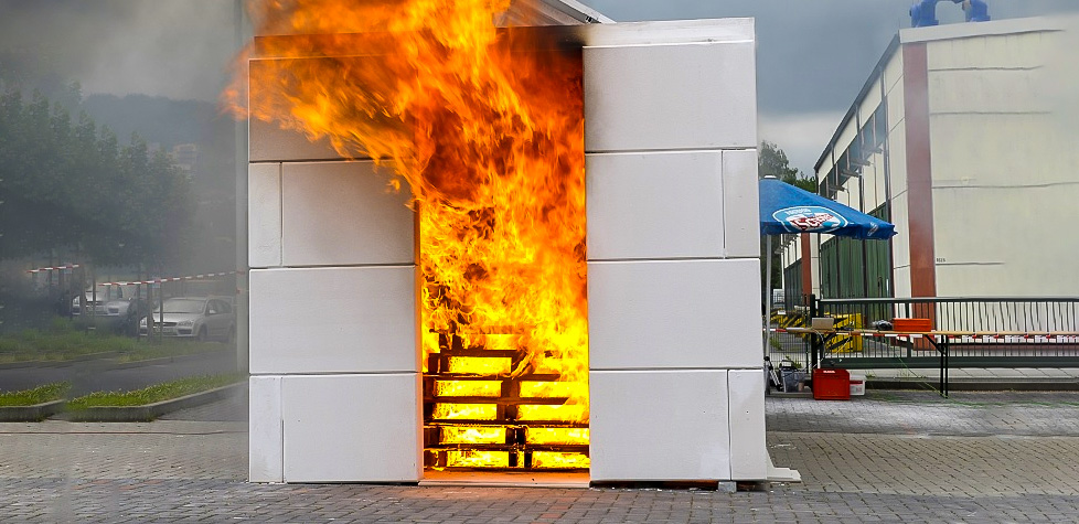 O ensaio para a determinação da resistência ao fogo de elementos construtivos