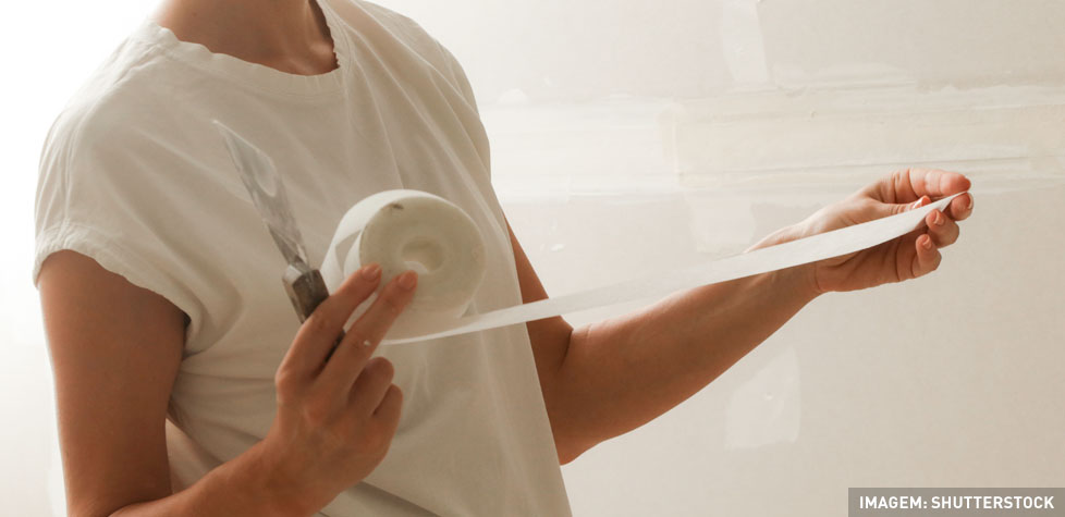 As fitas de papel e as massas para tratamento de juntas em sistemas drywall