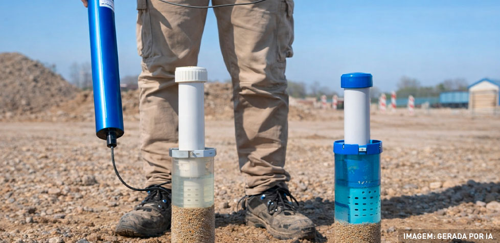 Os poços de monitoramento de água subterrânea em aquíferos granulares