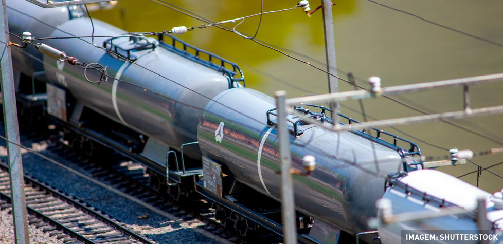 A desgaseificação de vagão-tanque ferroviário