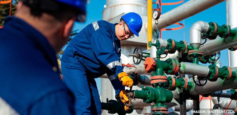 O projeto das válvulas industriais para as instalações de produtos de petróleo
